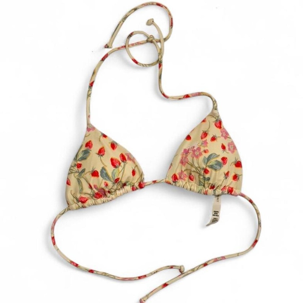 Victoria’s Secret Floral Strawberry Triangle Bikini Top